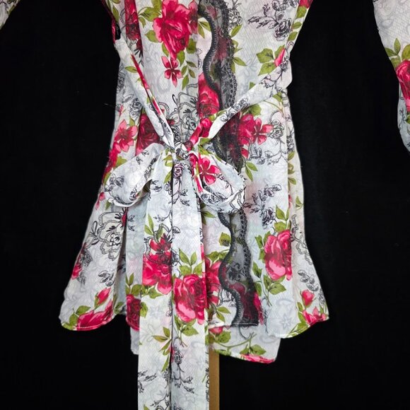 Vintage Seductivewear by Cinema Etoile Floral Lace Robe S - Picture 2 of 14